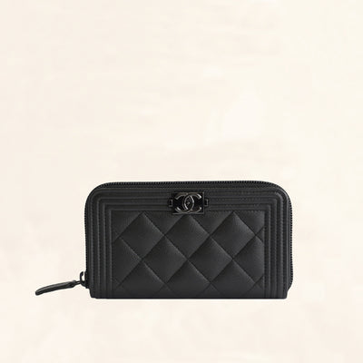 labyrint Forskel Konvertere Chanel | So Black Caviar Boy Zip Wallet | Small/Medium– TC
