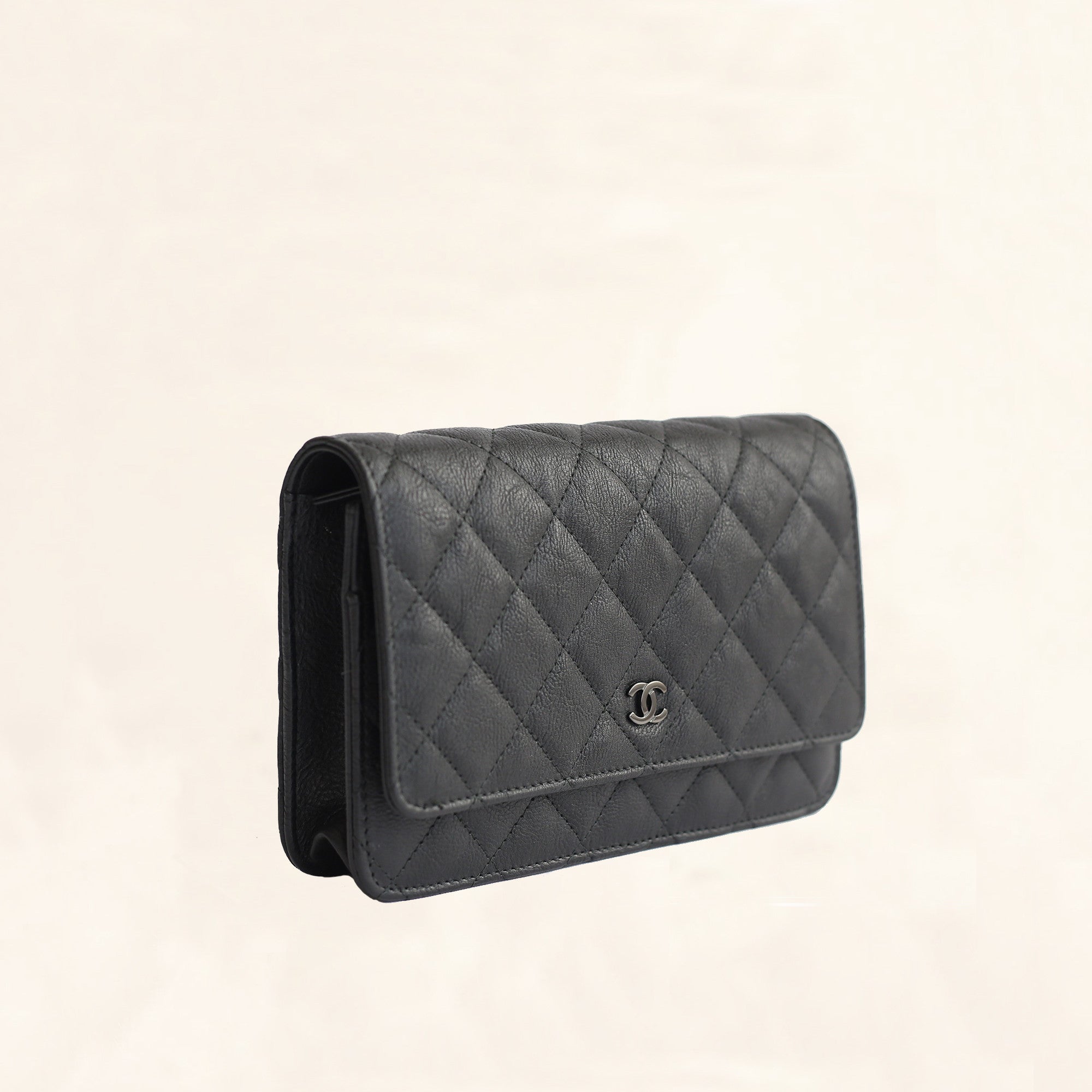 Chanel Black Quilted Caviar Wallet On Chain WOC Gold Hardware, 2014  Available For Immediate Sale At Sotheby's