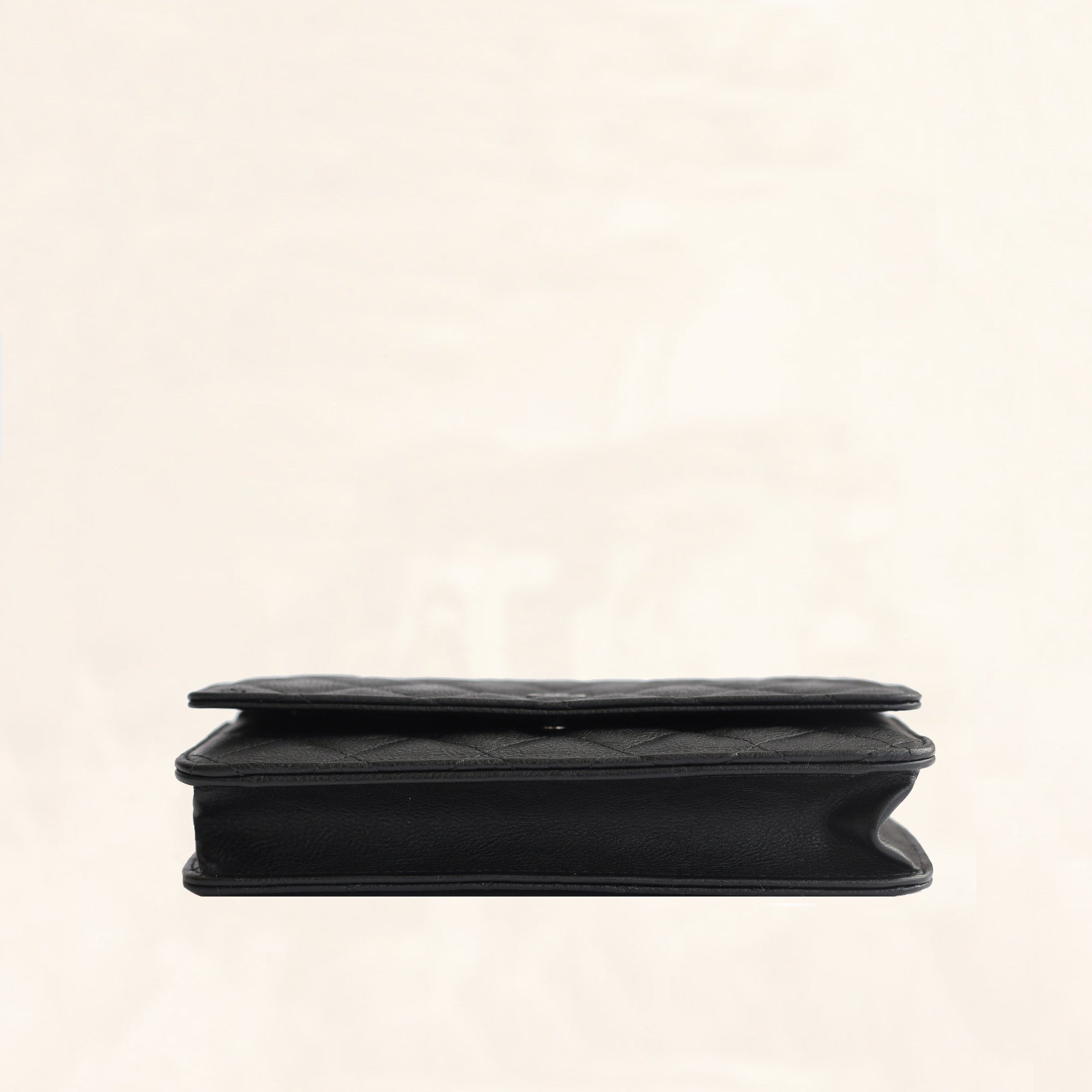 Chanel Black Printed Calfskin Wallet On Chain (WOC) Q6B4JO3PKB000