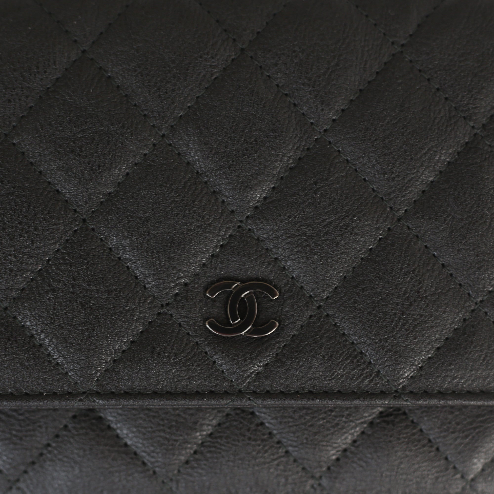 Chanel, Calfskin Classic So Black Wallet on Chain
