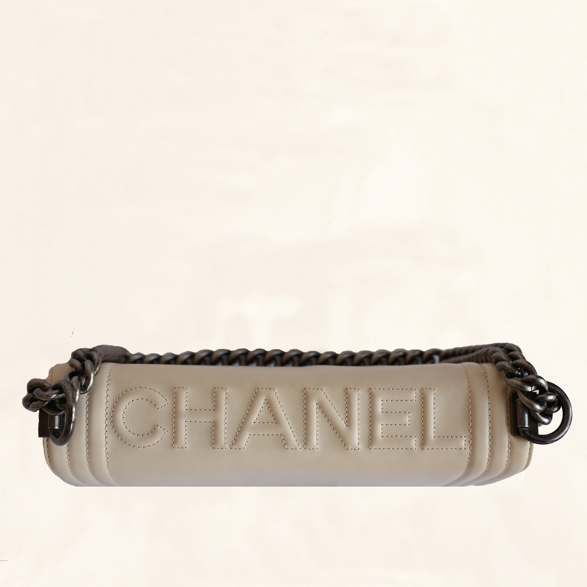 Chanel Metallic Calfskin Medium Boy Bag