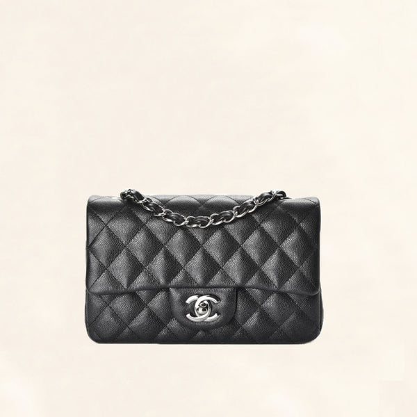 Chanel 22B Mini Flap Bag Crossbody AS3457 Black Lambskin Shoulder