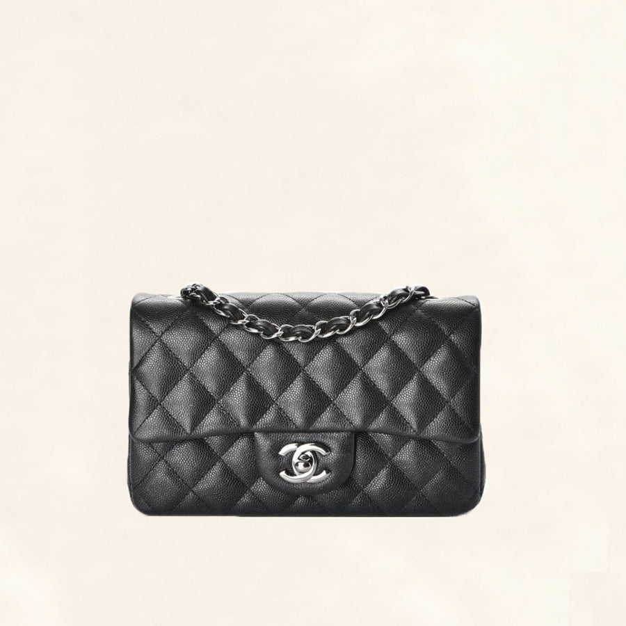 Chanel | Caviar Mini Rectangular Flap Bag | Black - The-Collectory 