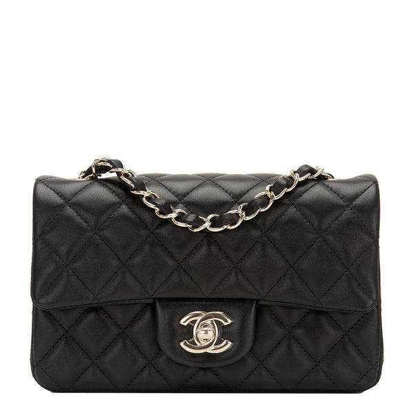 Chanel Classic Bag in White And Black Hardware