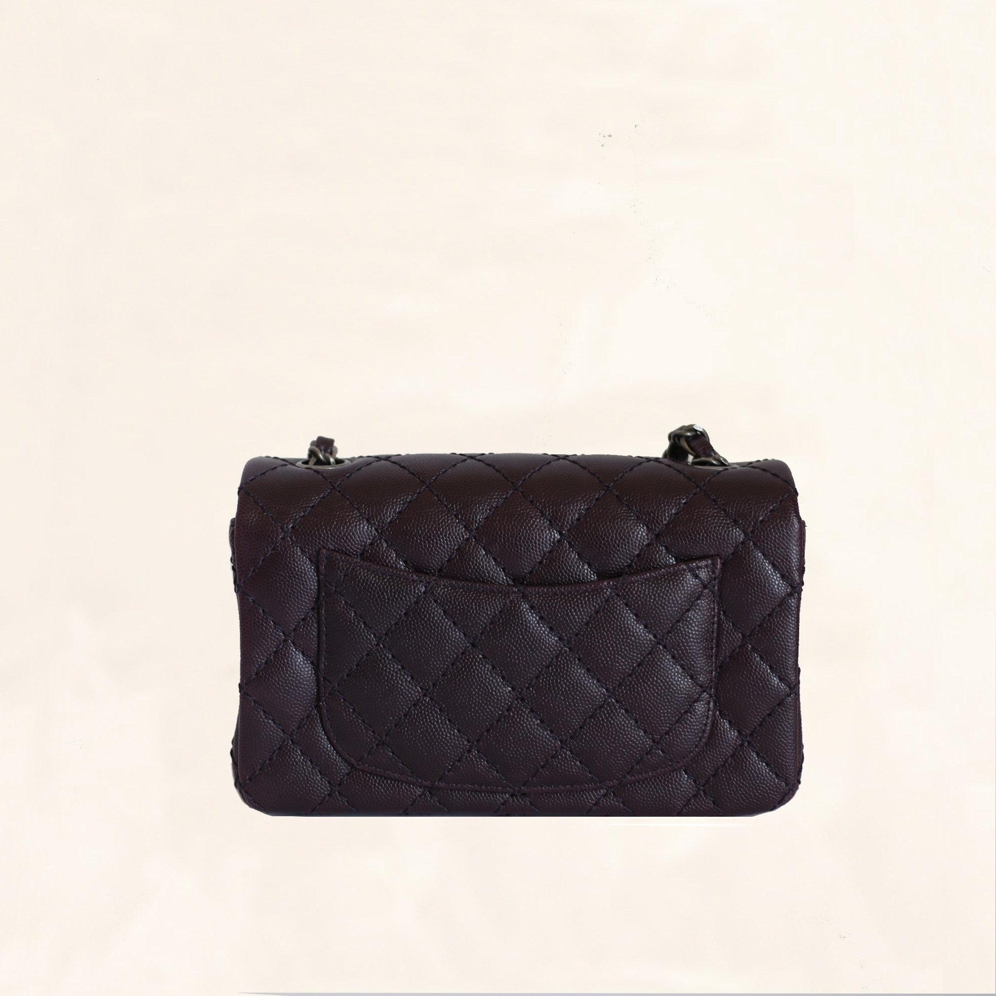 Purple Quilted Lambskin New Classic Double Flap Maxi
