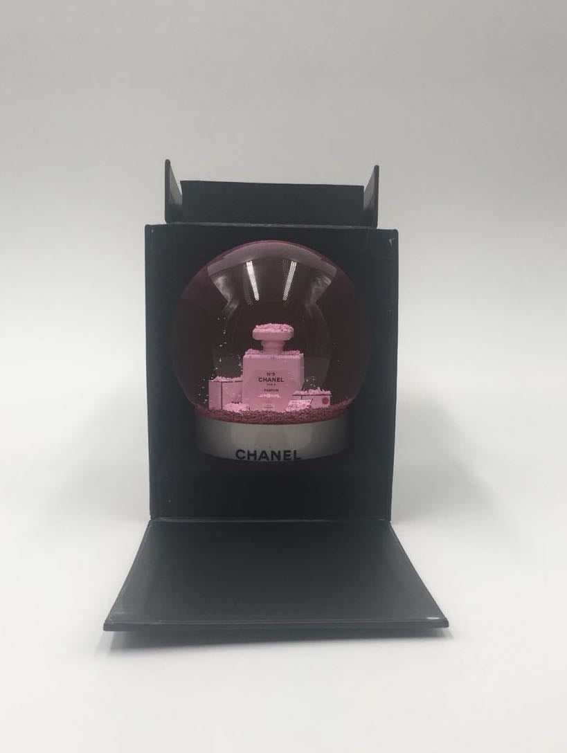 Chanel Snow Globe Dome Red & Gold No 5 Perfume Miniature Boxed 