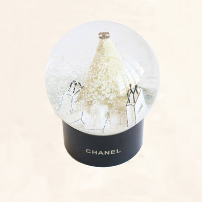 Chanel Inspired Diamond Dusted Snow Globe – Pink Tree Design Studio