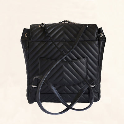 Chanel | Chevron Urban Spirit Backpack with Silver Hardware | Large - The-Collectory