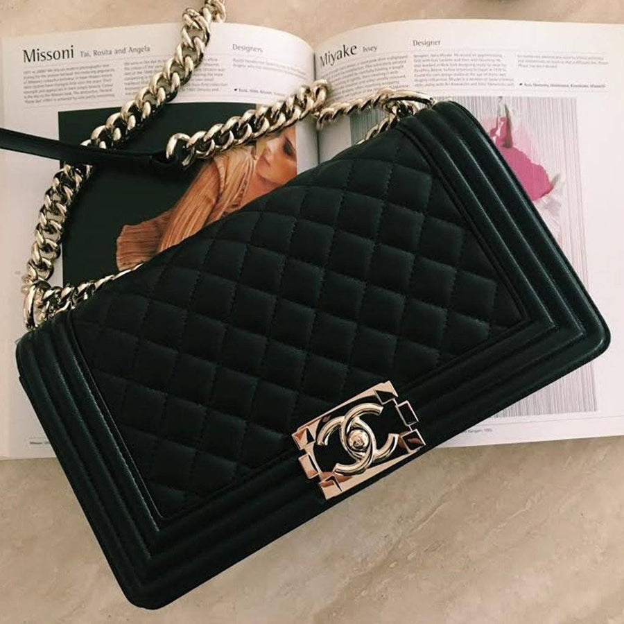 Chanel | Lambskin Leather Boy Bag | Old Medium - The-Collectory 