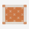 Hermes | Blanket Avalon Signature H Ecru and Potiron Throw Blanket - The-Collectory