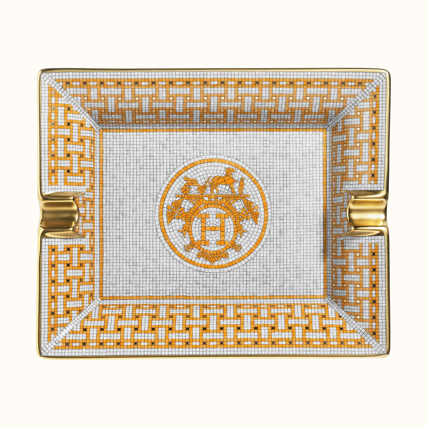 Hermes Mosaique au 24 Gold Ashtray