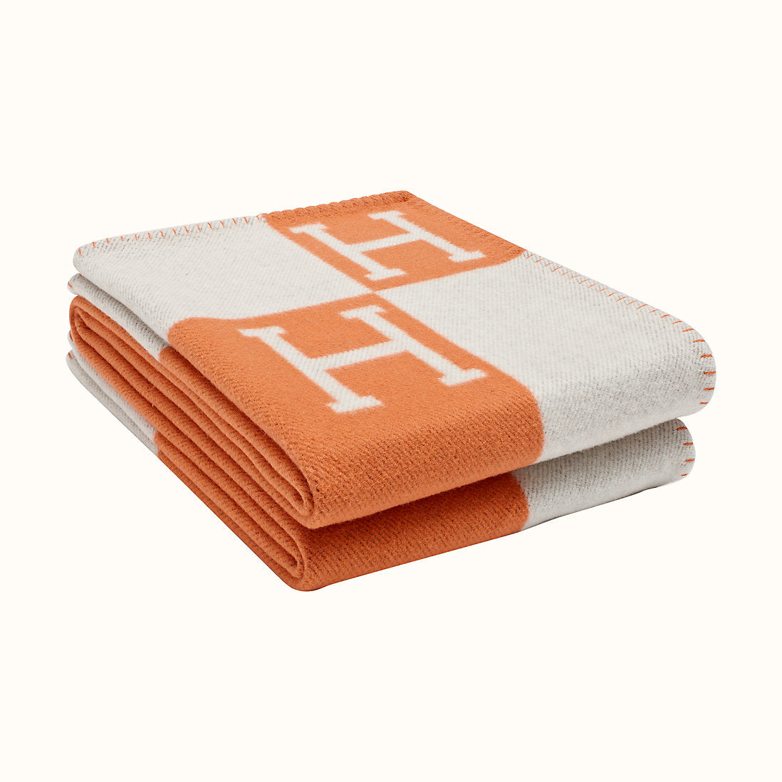 Hermes avalon blanket orange Clearance
