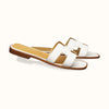 Hermes White Oran Sandal