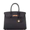 Hermes | Black Togo Birkin with Rose Gold Hardware | 30 - The-Collectory 