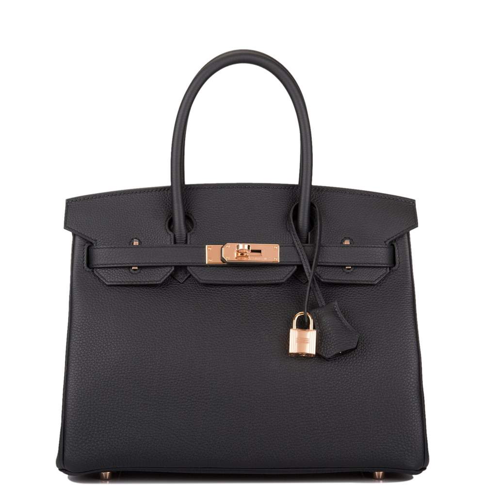 Hermes | Black Togo Birkin with Rose Gold Hardware | 30 - The-Collectory