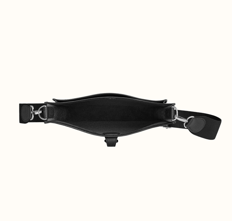 Hermes Toile and leather Evelyne III 29 Black