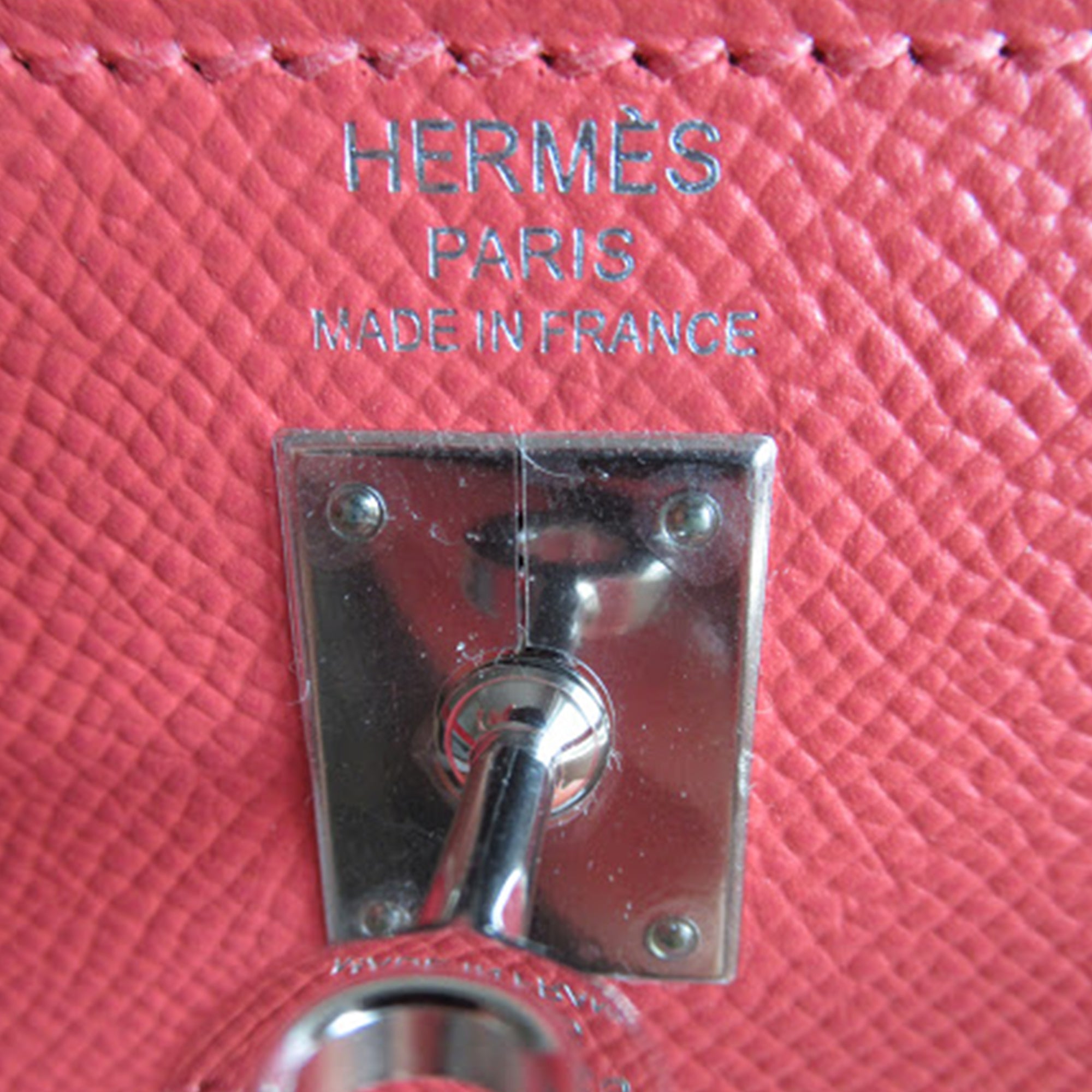 Pre-owned Hermes Birkin 25 Silver Metallic Chevre Palladium Hardware
