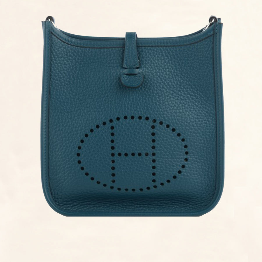 Hermès | Clemence Evelyne III in Colvert Turquoise | PM - The-Collectory 