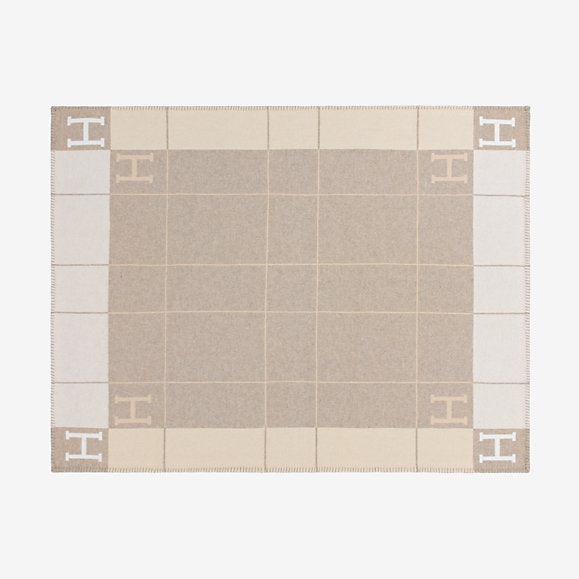 Hermes Blanket Avalon Signature H Coco and Camomille Throw Blanket TC