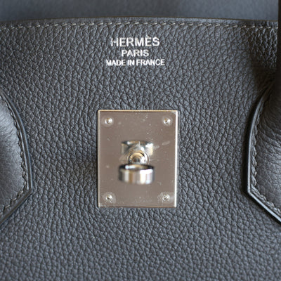 Hermès, Graphite Togo Birkin with Palladium Hardware