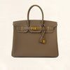 Hermès Etoupe Togo Birkin 35 with Gold Hardware - The-Collectory 