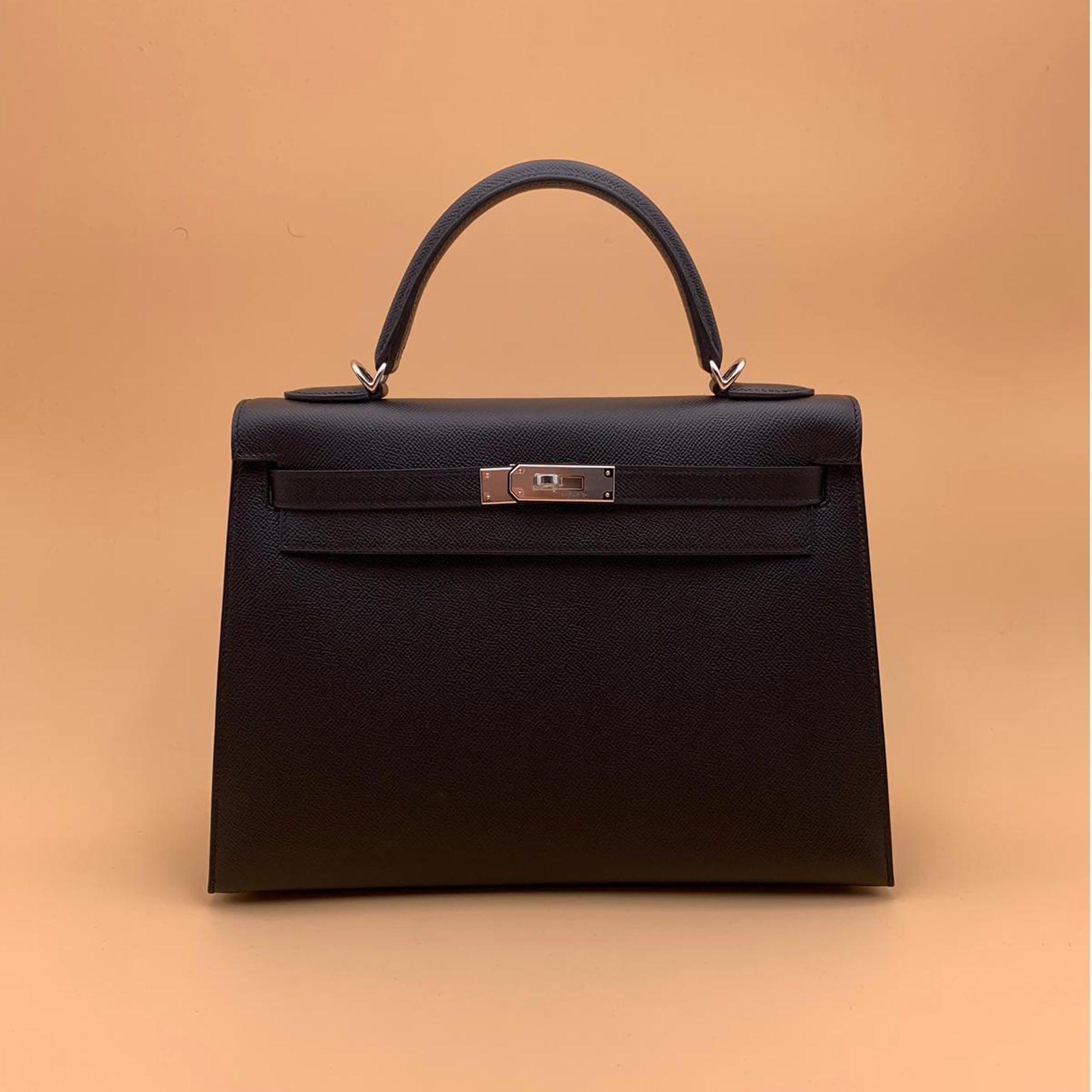 Hermes Birkin 25 Sellier Etoupe Epsom leather PHW, Women's Fashion
