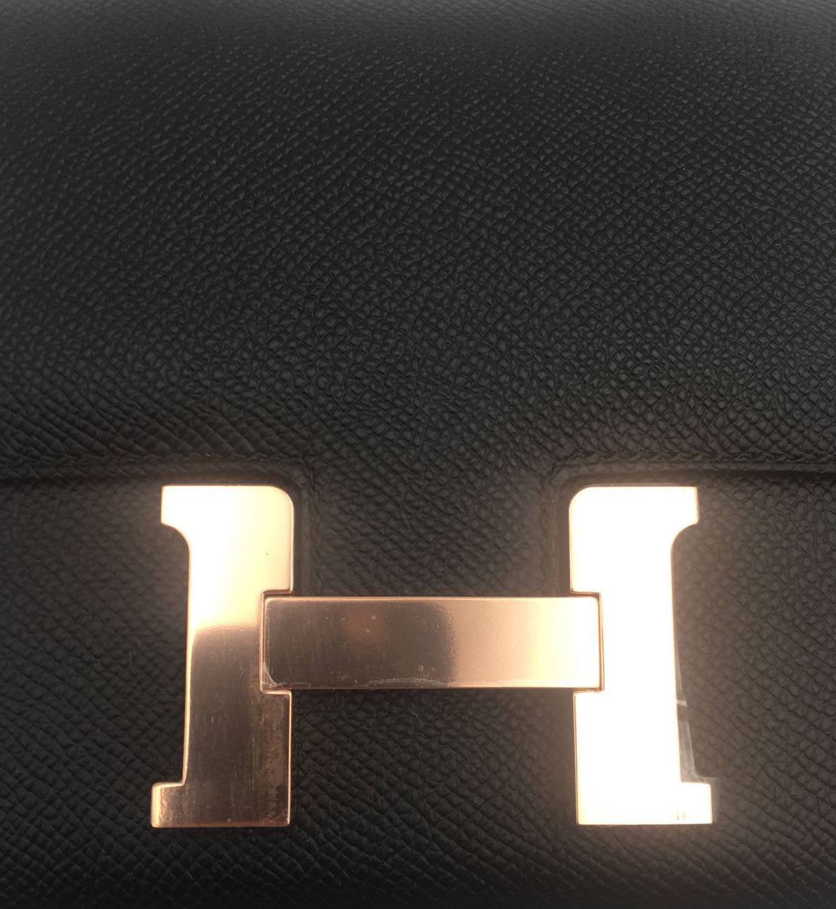 Hermes Vintage Dark Navy Constance 23cm Gold H Handbag