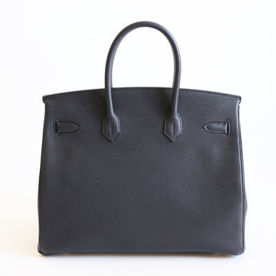 Hermes | Gold & Togo Leather Birkin in Blue Nuit | 35cm - The-Collectory