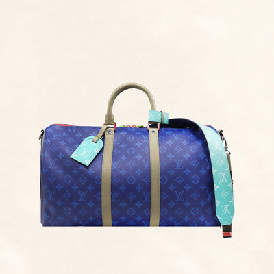 Blue on Blue Louis Vuitton Duffle Bag
