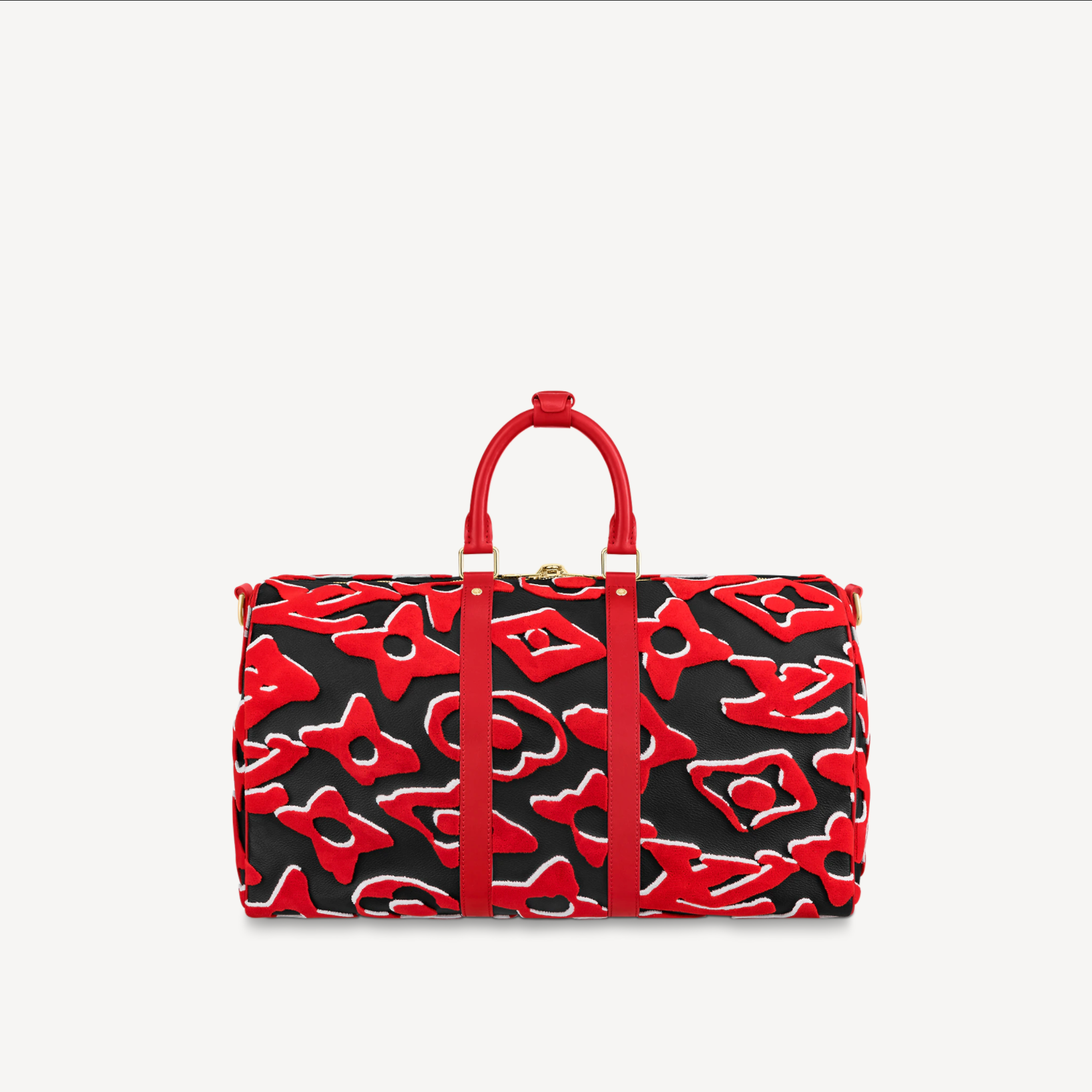 Louis Vuitton LVxUF Urs Fischer Red Monogram Speedy Bandouliere 25