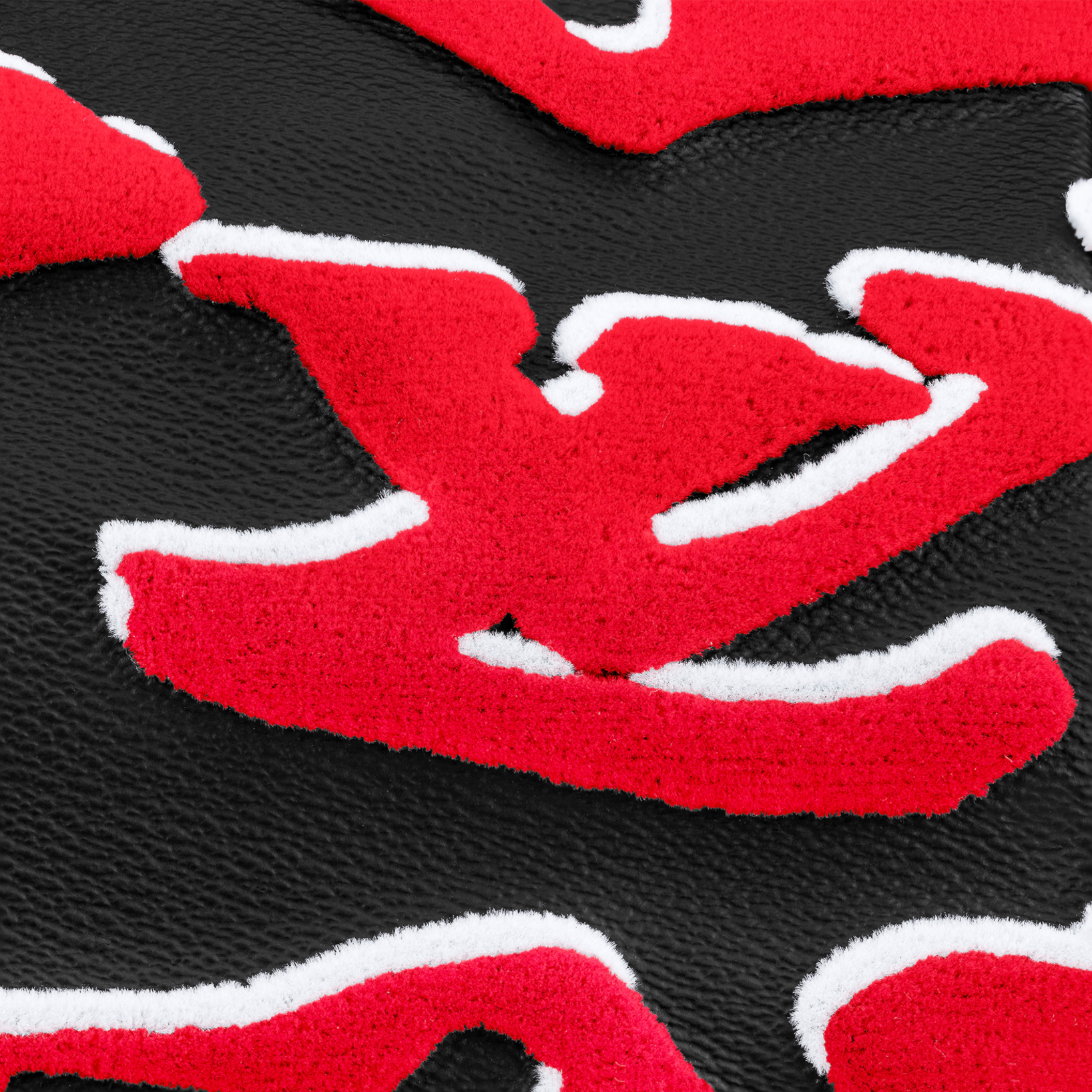 Louis Vuitton x Urs Fischer Red Black Tufted Keepall Bandouliere