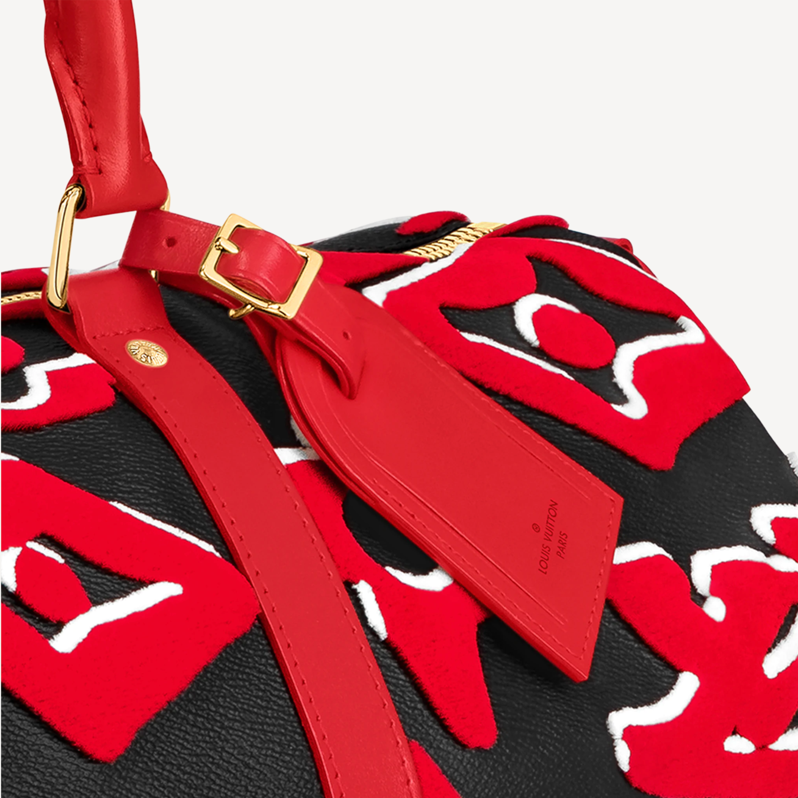 Louis Vuitton x UF - Black and Red Tufted Monogram Speedy