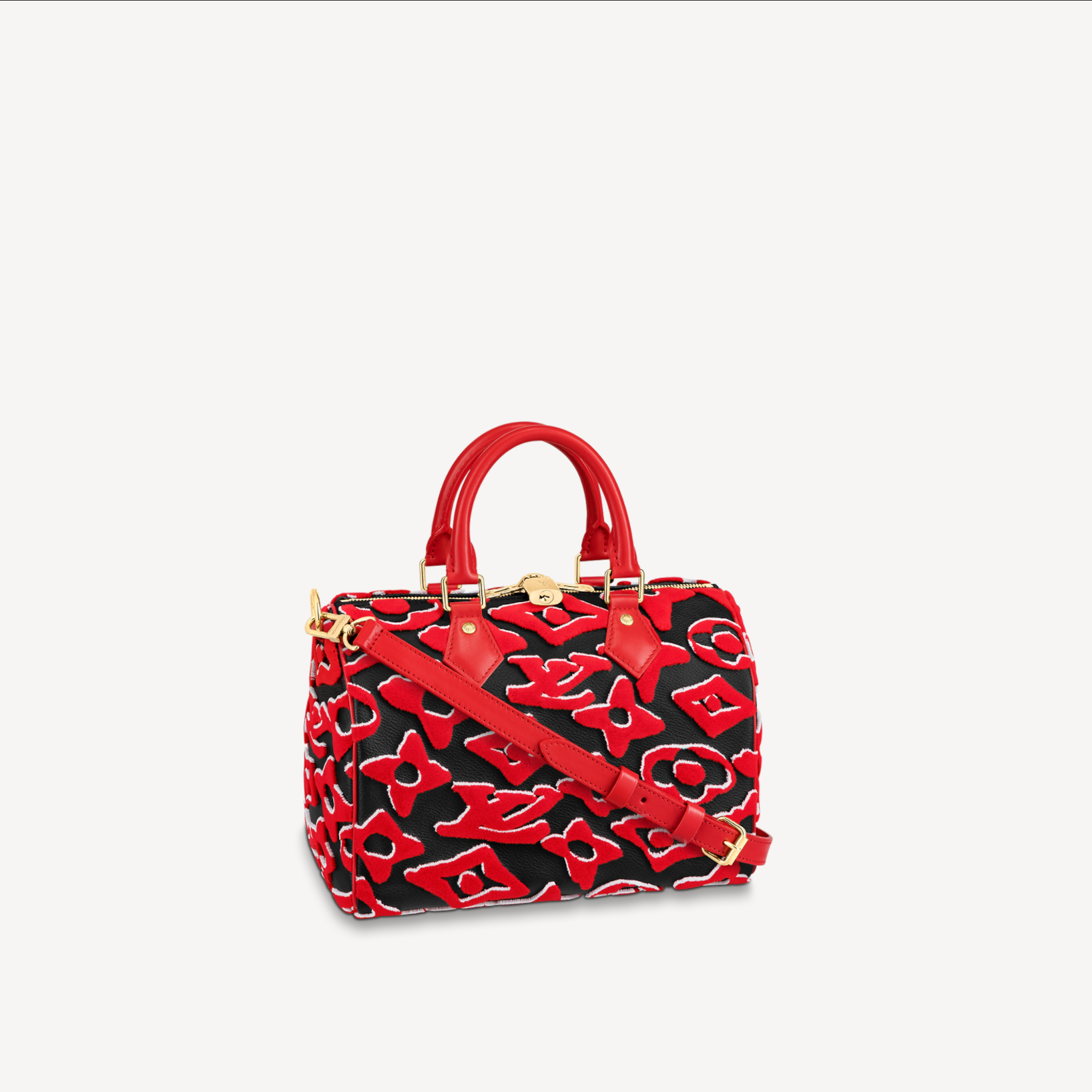NEW! Louis Vuitton LVxUF Black Red Neverfull MM Urs Fischer LV Box LV Bag  Pouch