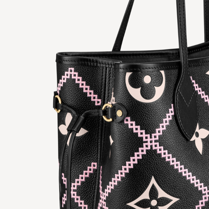 Louis Vuitton Black Neverfull LV M46040 TC