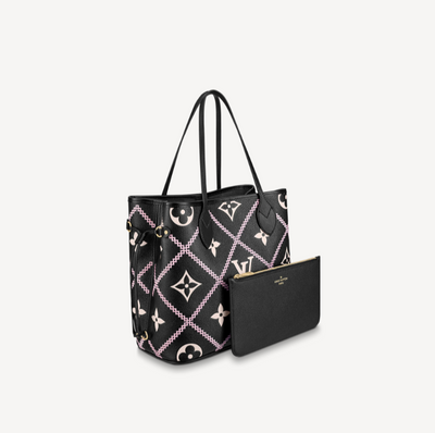 Louis Vuitton Black Neverfull LV M46040 TC