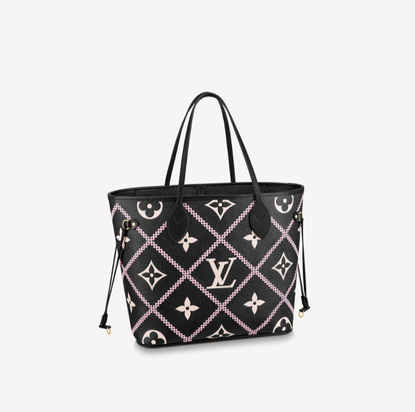 Louis Vuitton Black Neverfull LV M46040 TC