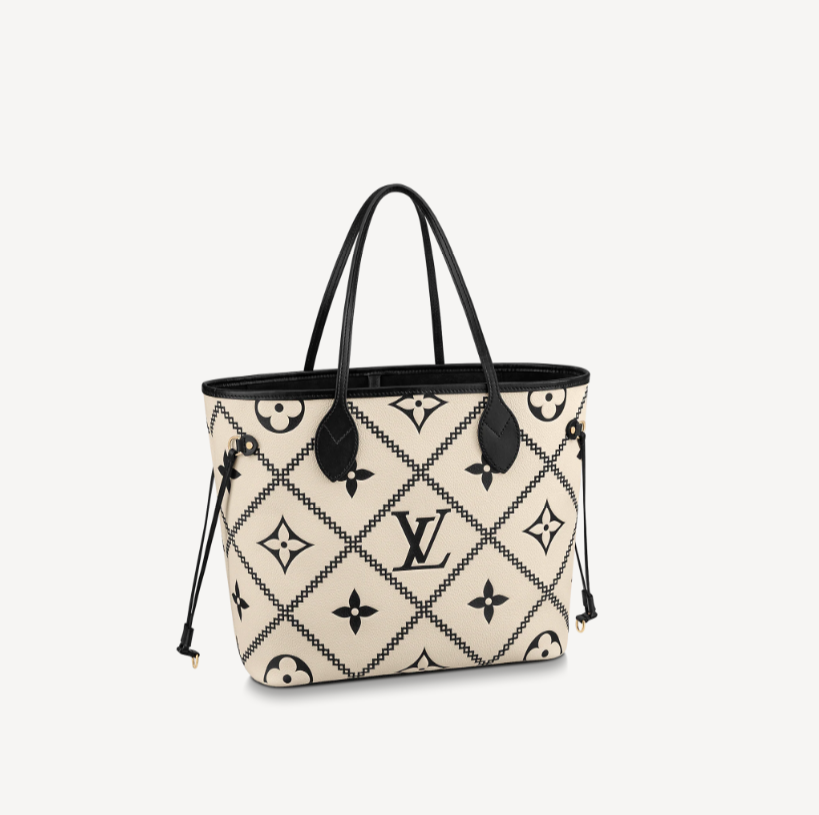 Louis Vuitton Neverfull MM Wild at Heart Black in Leather with