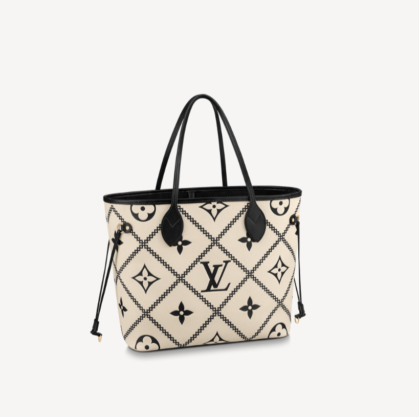 LOUIS VUITTON Empreinte Monogram Giant Neverfull MM Cream 1267953