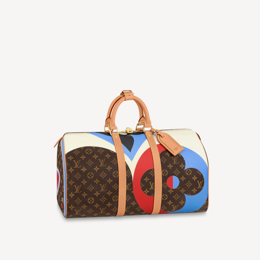 Louis Vuitton Keepall Bandouliere 45 Crafty Giant Monogram Jungle Weekend  Bag