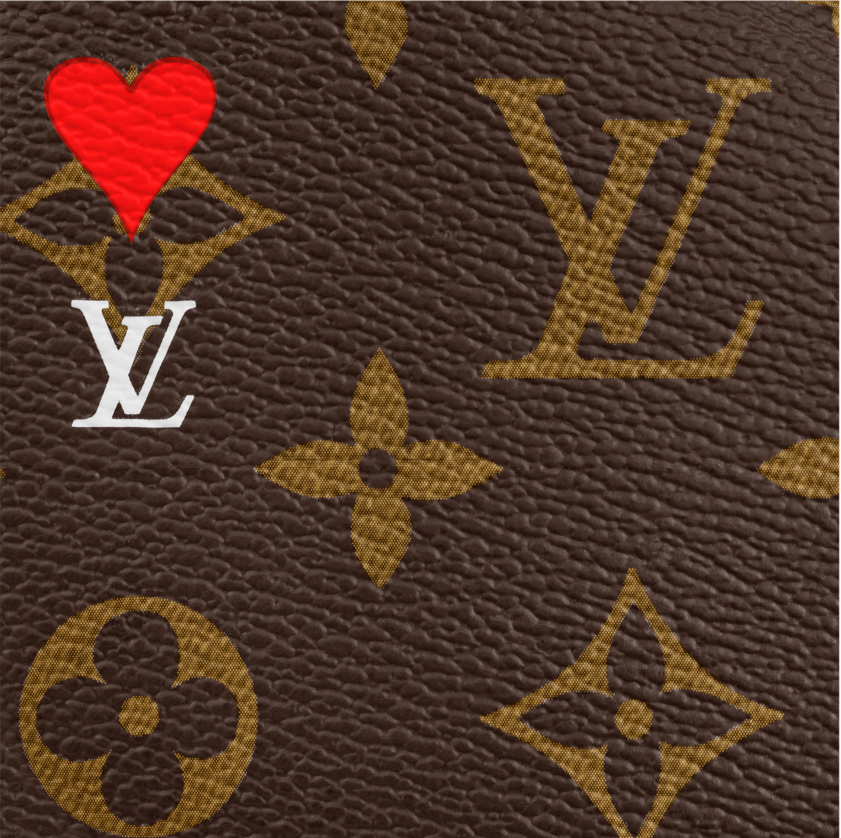 Louis Vuitton Brown, Pattern Print Monogram Game on Coeur PM