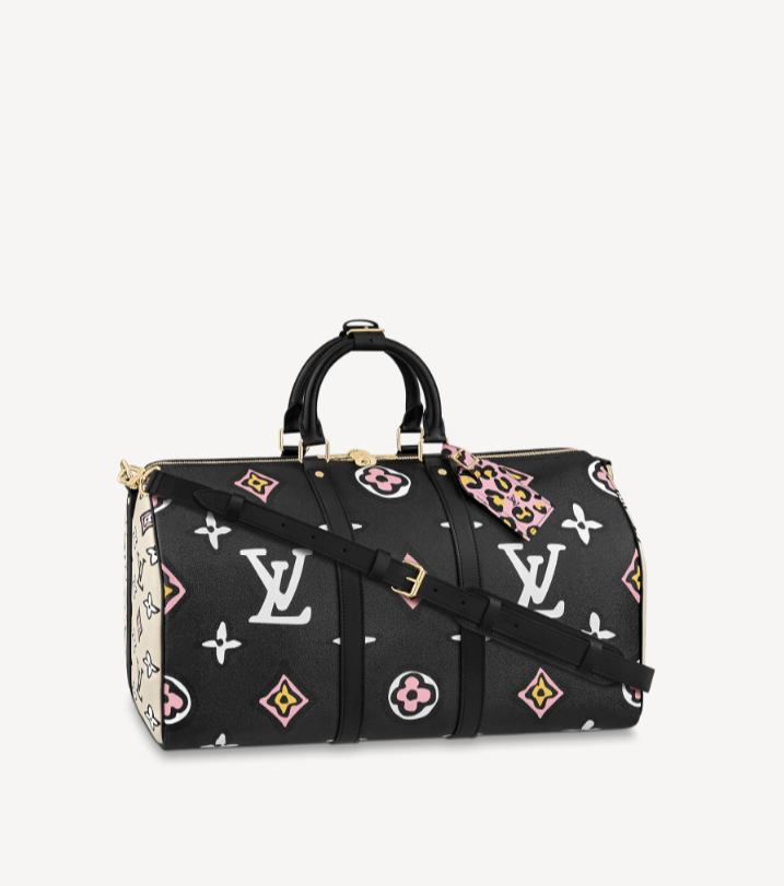 Louis Vuitton Keepall Bandoulière 45 Black Monogram Empreinte