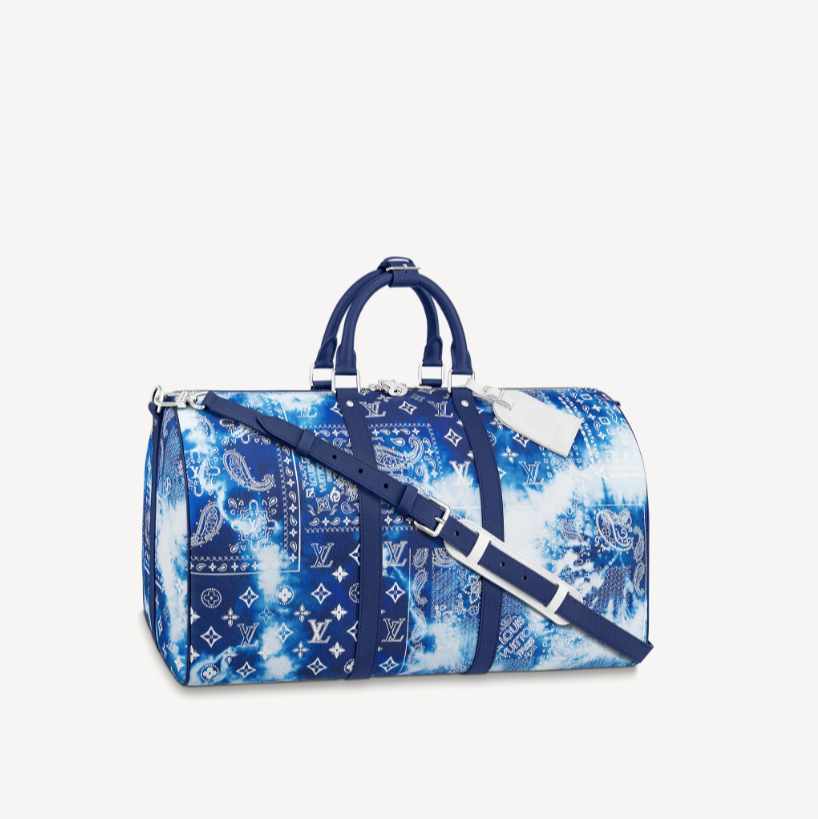 Louis Vuitton Keepall Bandouliere Monogram 50 Blue