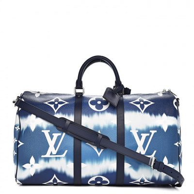 Louis Vuitton Blue Monogram Clouds Keepall Bandouliere 50 Duffle