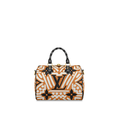 Louis Vuitton Orange Crafty Monogram Speedy 25 – Savonches