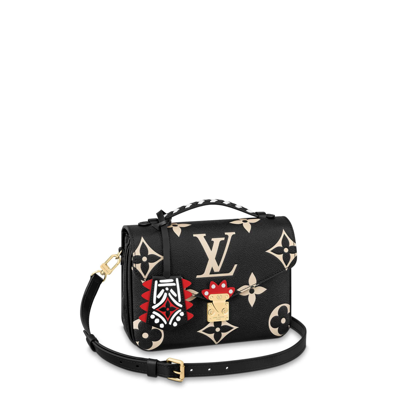 Louis Vuitton Crafty Pochette Metis Cream in Embossed Grained Cowhide  Leather with Gold-tone - US