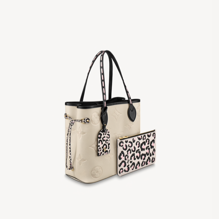 Louis Vuitton Neverfull MM Set, Wild At Heart White and Leopard