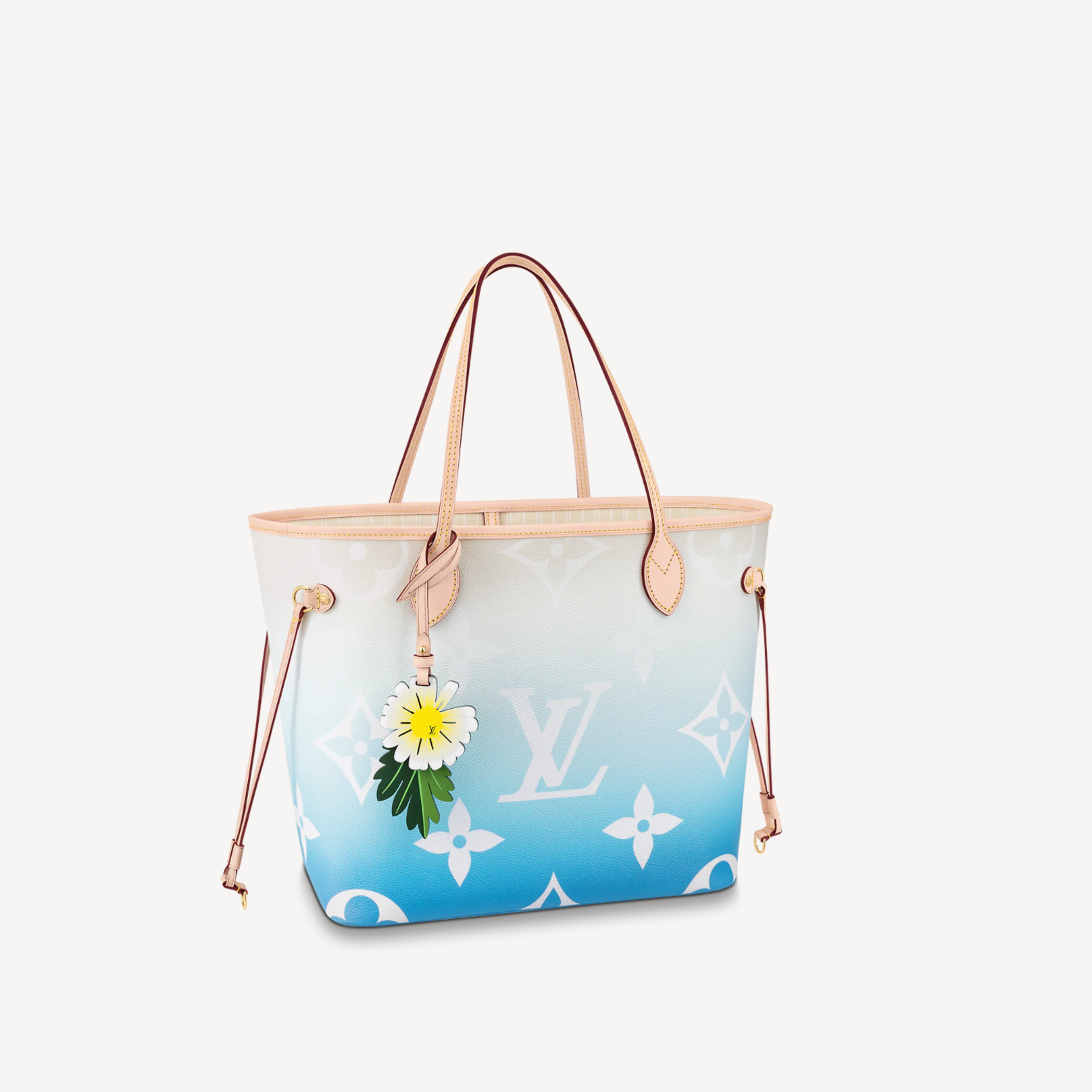 Louis Vuitton Neverfull MM Giant Monogram Flower Empreinte Bag & Charm,  No Pouch