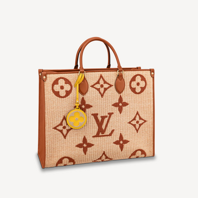 LOUIS VUITTON Monogram Empreinte Broderie On the Go MM Beige M46015 Women's  Leather Bag