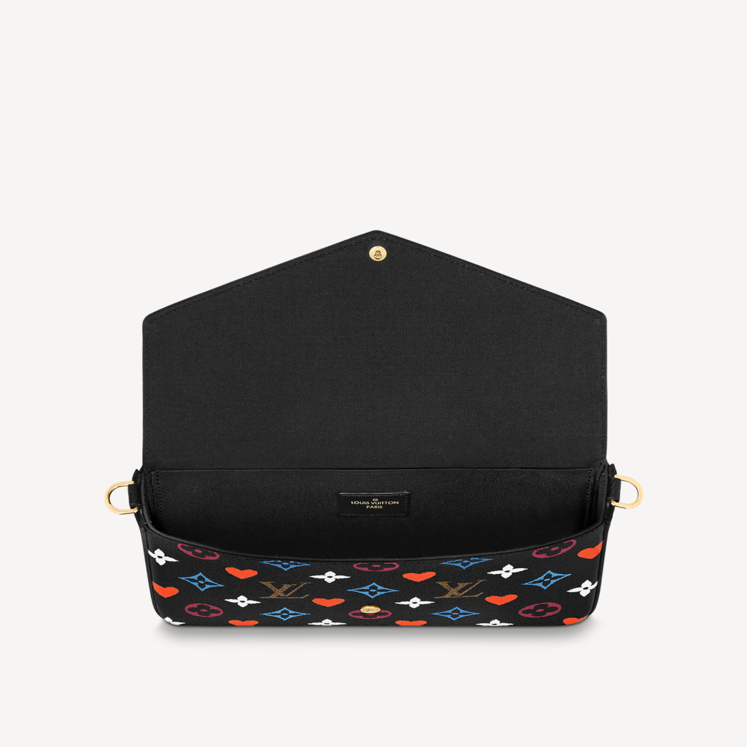 Louis Vuitton Game on Pochette Carte Leather Handbag