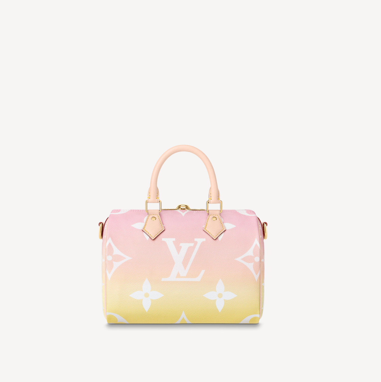 Louis Vuitton Speedy 25 Giant Monogram Canvas Bag Pink Yellow By